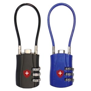 마터혼 컬러 와이어 다이얼 자물쇠 블루 + 블랙 세트, 1세트