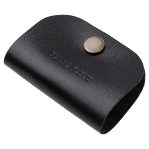 블랑플뢰르 소가죽 라운드 케이블 이어폰 정리홀더, 블랙, 1개