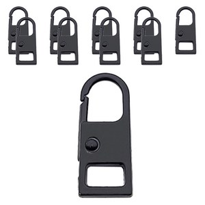 키밍 셀프 수선 만능 지퍼 고리 소형, 10개, 블랙