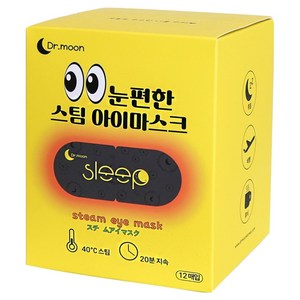 DRMOON 눈편한 스팀 아이마스크, 1개, 12매입