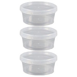 UH홈데코 그릭 요거트 밀폐소분 쿠키 스크류용기, 3개, 5호 260ml