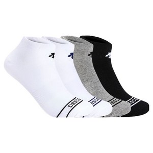 데상트 남성용 앞로고 스니커즈 4켤레 세트, 혼합색상, 1세트