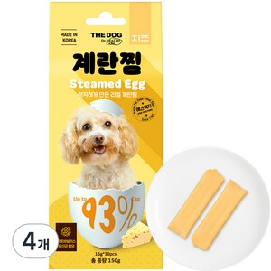 더독 강아지 계란찜 스틱 10p, 치즈, 150g, 4개