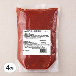 에쓰푸드 미국식 피자소스, 2kg, 4개