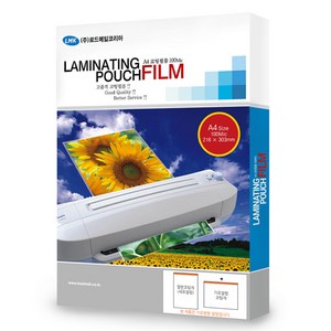 로드메일코리아 고급형 코팅필름 코팅지 100mic, A4 가로씰링, 100매