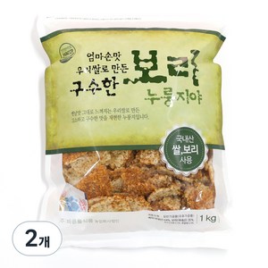 엄마손맛 우리쌀로 만든 구수한 보리누룽지야, 1kg, 2개