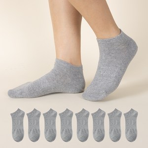 골드만싹스 여성용 스포츠 프리미엄 이중 바닥 스니커즈 발목 양말 8켤레 세트, 그레이