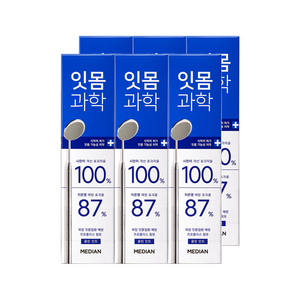 메디안 잇몸과학 치약 클린 민트, 120g, 6개