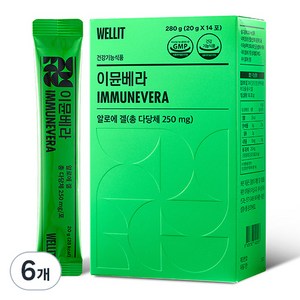 웰릿 이뮨베라 알로에 겔, 280g, 6박스