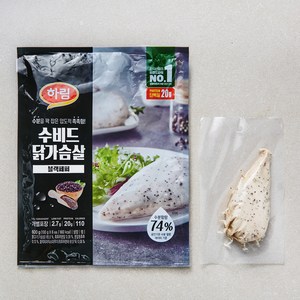 하림 수비드 닭가슴살 블랙페퍼 6개입, 600g, 1봉