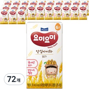 매일유업 요미요미 안심아이차 125ml, 72개, 1개입