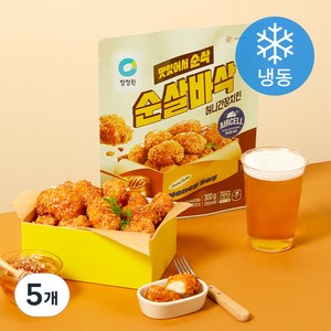 청정원 순살바삭 허니간장치킨 (냉동), 300g, 5개