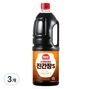 해표 진간장S, 1.8L, 3개