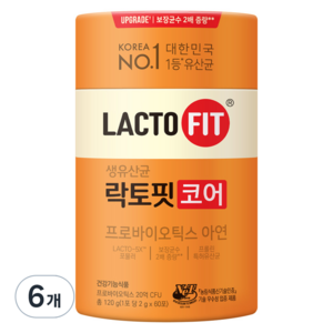 종근당 락토핏 생유산균 코어, 120g, 6개