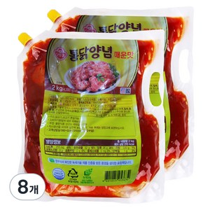 오뚜기 통닭양념 매운맛, 2kg, 8개