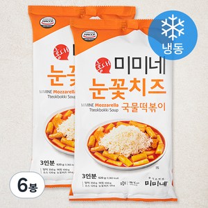 미미네 눈꽃치즈 국물떡볶이 (냉동), 620g, 6봉