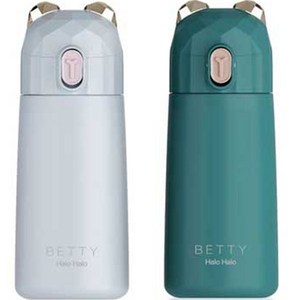 푸코 베티 미니 원터치 보온병 2p + 세척솔 세트, Light Blue, Foest Geen, 270ml