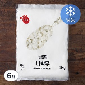 마당발 나박무 (냉동), 1kg, 6개