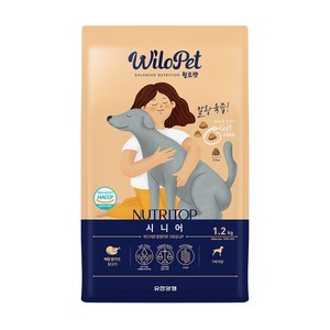 윌로펫 시니어 뉴트리탑 반려견 소프트사료, 닭, 1.2kg, 1개