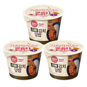 햇반컵반 스팸김치덮밥, 251g, 3개