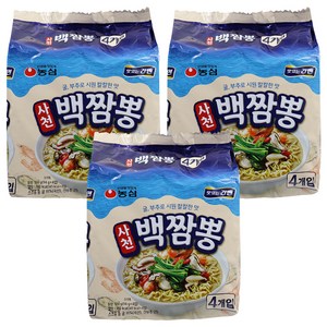 농심 사천백짬뽕 94g, 12개