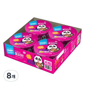 푸디버디 빨강라면 컵, 8개