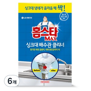 홈스타 맥스 싱크대 배수관 클리너, 680ml, 6개