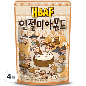 바프 인절미 아몬드, 120g, 4개