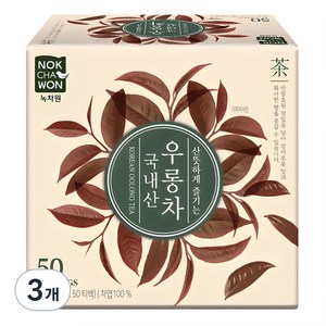 녹차원 국내산 우롱차, 1.2g, 50개입, 3개