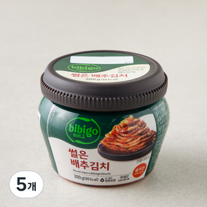 비비고 썰은 배추김치 용기, 300g, 5개