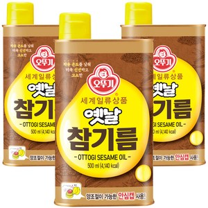 오뚜기옛날 참기름, 500ml, 3개