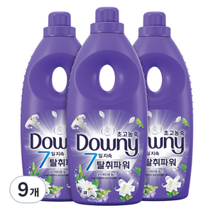 다우니 초고농축 7일 지속 탈취파워 섬유유연제 화이트티와 릴리 본품, 1.05L, 9개