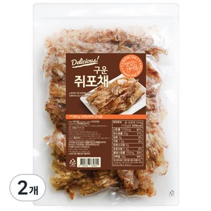 해맑은푸드 구운 쥐포채, 200g, 2개