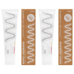[비건라이프] 닥터노아 마루 유아 치약 불소 라즈베리 레몬향, 75g, 2개
