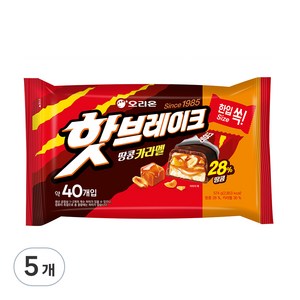 오리온 핫브레이크 땅콩카라멜, 574g, 5개