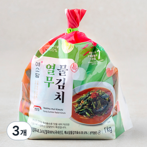 예소담 특 열무 물김치, 1kg, 3개