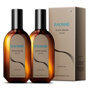 라온느 블랙 아르간 2X 리치 극손상 헤어오일, 2개, 100ml