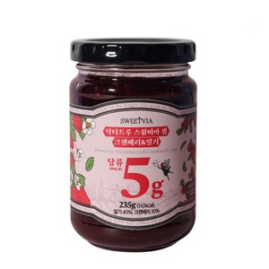 닥터트루 스윗비아 잼 크랜베리 앤 딸기, 235g, 1개