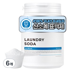 라비킷 아토 분말표백제 + 계량스푼, 1kg, 6개