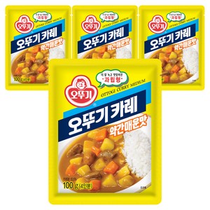 오뚜기 카레 과립형 약간매운맛, 100g, 4개