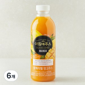 아침에주스 서울우유 블랙라벨 망고주스, 6개, 750ml