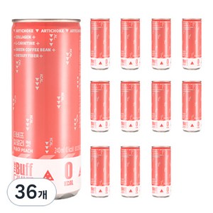 더버프 칼로리컷 복숭아, 36개, 240ml