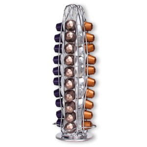 커피 회전 타원형 캡슐홀더 거치대, 실버, 1개