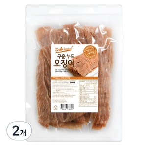 해맑은푸드 구운 누드 오징어, 400g, 2개