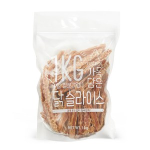 슈퍼츄 일킬로그램 가득담은 슬라이스 육포, 닭고기, 1kg, 1개