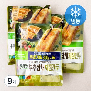 풀무원 부추잡채 지짐만두 (냉동), 300g, 9개