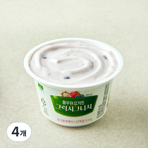 풀무원 다논 그릭 시그니처 컵 딸기블루베리 요거트, 150g, 1개입, 4개