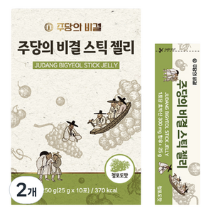 주당의비결 스틱 젤리 청포도맛 10p, 250g, 2개