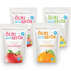 이치비야 프리미엄 동결건조 과일칩 새콤한 맛 딸기 2p + 감귤 + 파인애플, 딸기, 감귤, 파인애플, 1세트