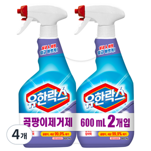 유한락스 곰팡이제거제, 600ml, 4개